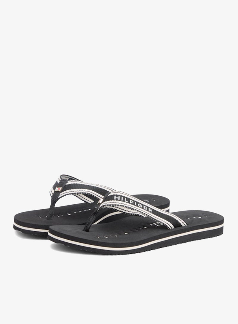 TOMMY HILFIGER Webbing Strap Signature Flip-Flops - Image 3